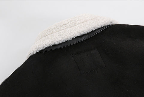 Men's Fashion Casual Zipper Lamb Wool Jacket